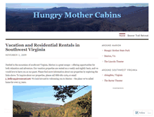 Tablet Screenshot of hungrymothercabins.com